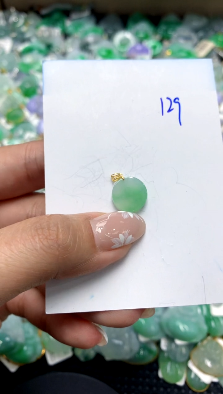 【闪购商品】翡翠颈饰18K金镶嵌111111111111111111