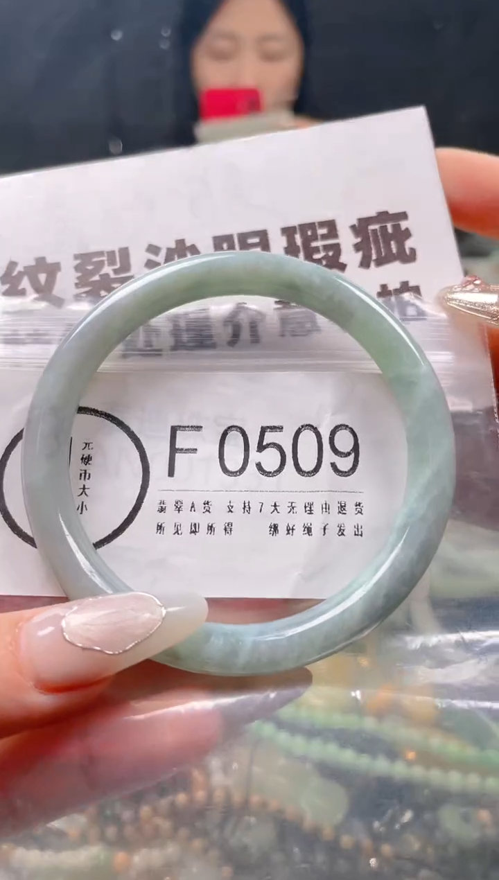 【闪购商品】翡翠颈饰未镶嵌57-58/F/纹裂沙眼瑕疵介意勿拍