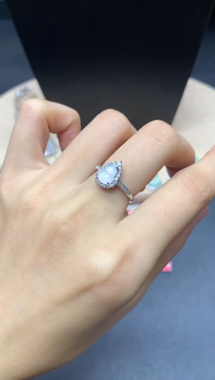 【闪购商品】翡翠戒指银S925镶嵌葫芦【多样性发其一】