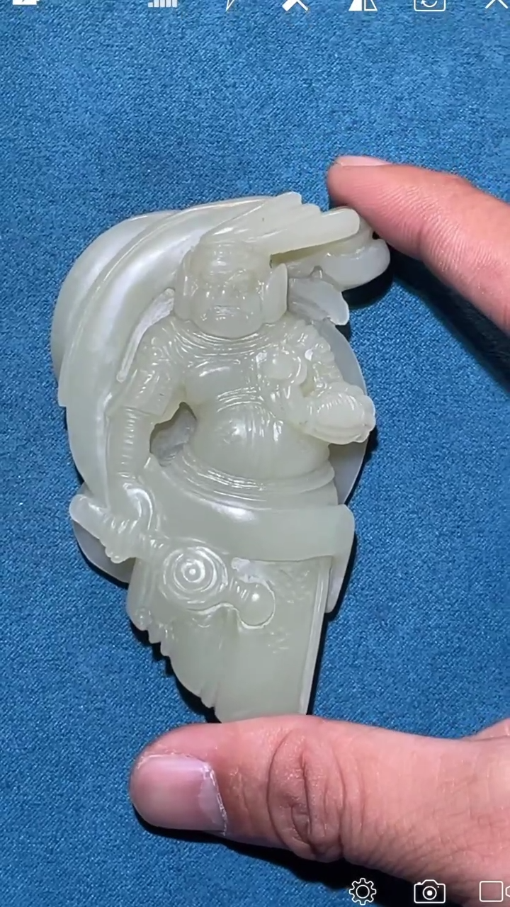 【闪购商品】和田玉MO未镶嵌韦陀将军手把件