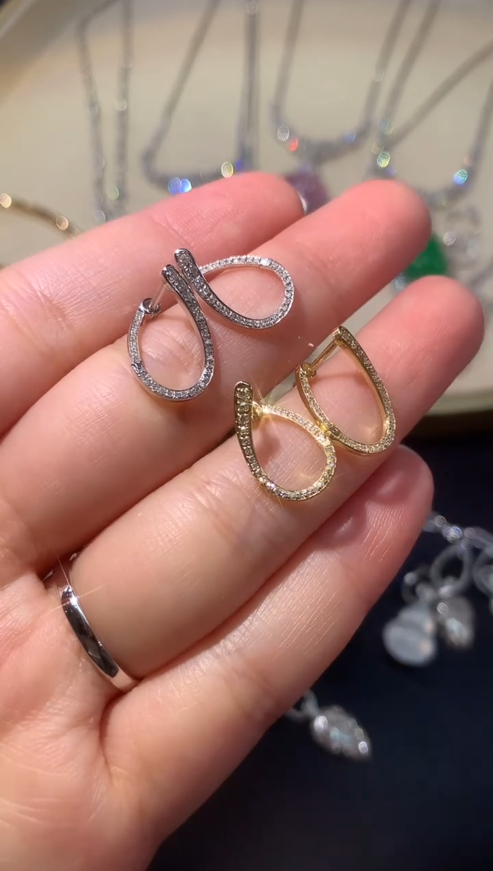 耳包挂（不含吊坠）18K金镶嵌钻石A46 |  多样性发其一 |2980