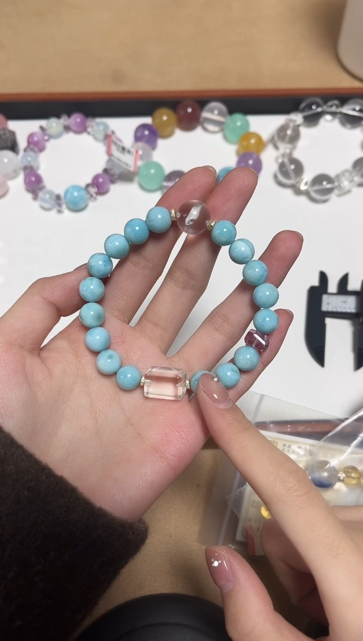 未镶嵌手链水晶14-16海纹石设计款手链