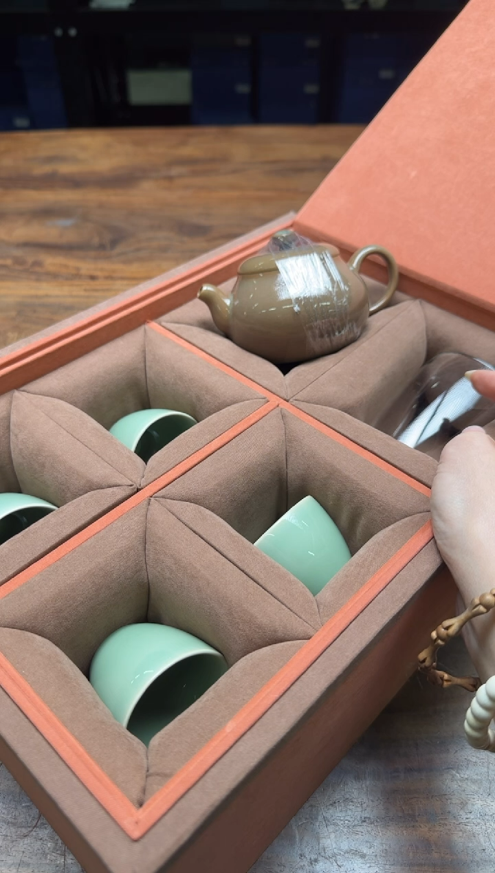 瓷土人斋 儒雅欢喜壶六件套 不挑