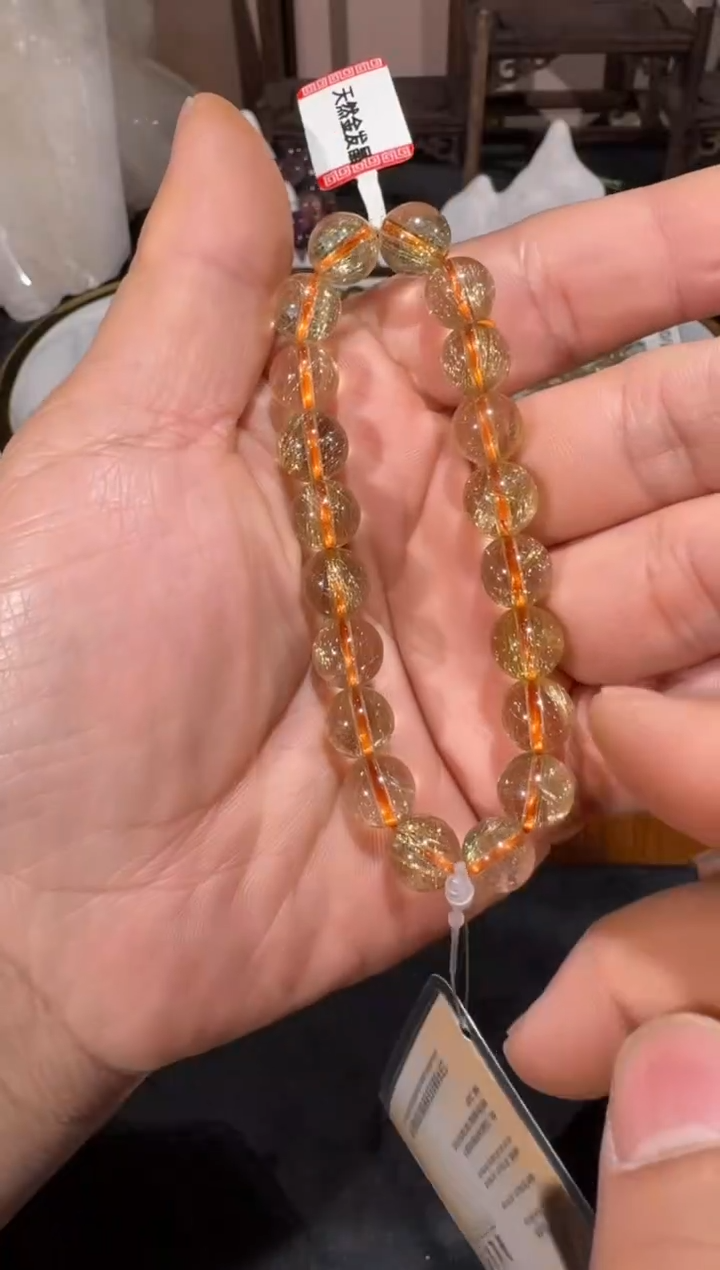 未镶嵌手串发晶SJ-682金发晶