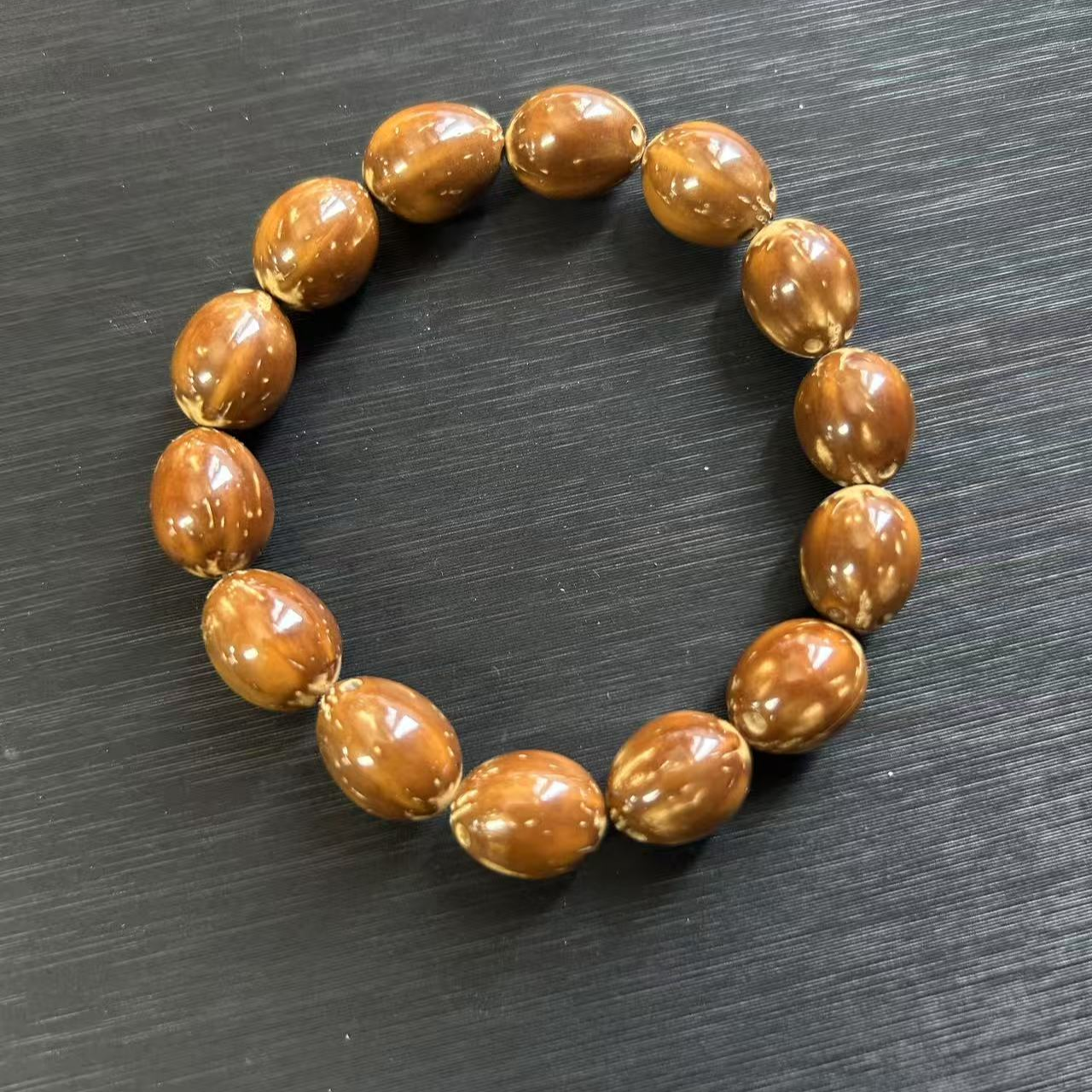 花皮紫金鼠单圈手串15*11mm