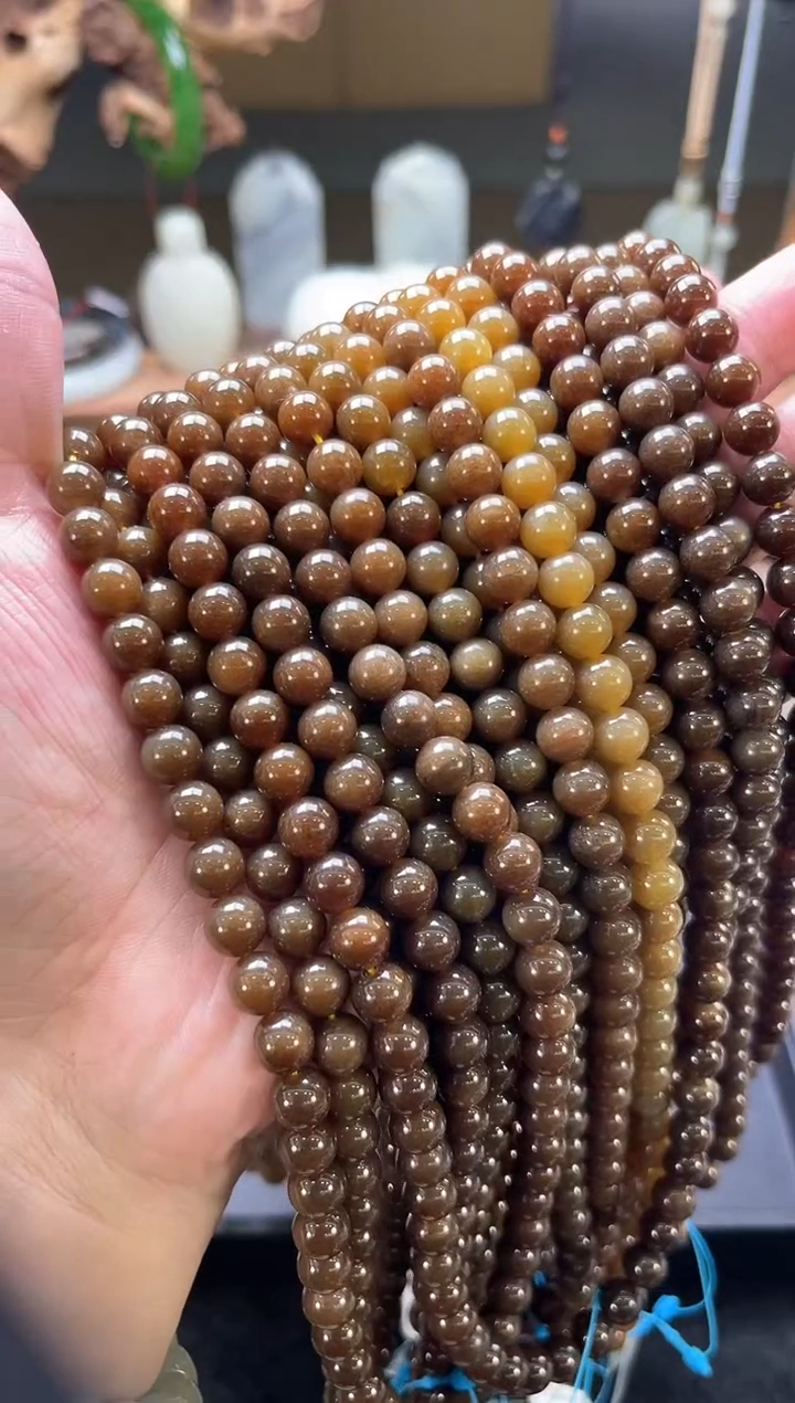 【闪购商品】和田玉项链未镶嵌卡8且末金山 108 多样性发一