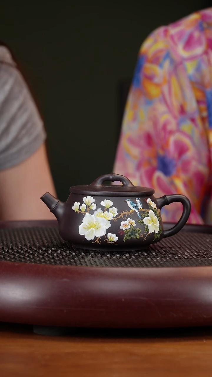 茶壶紫砂58ZCP竹节汉瓦 黑墩头230cc