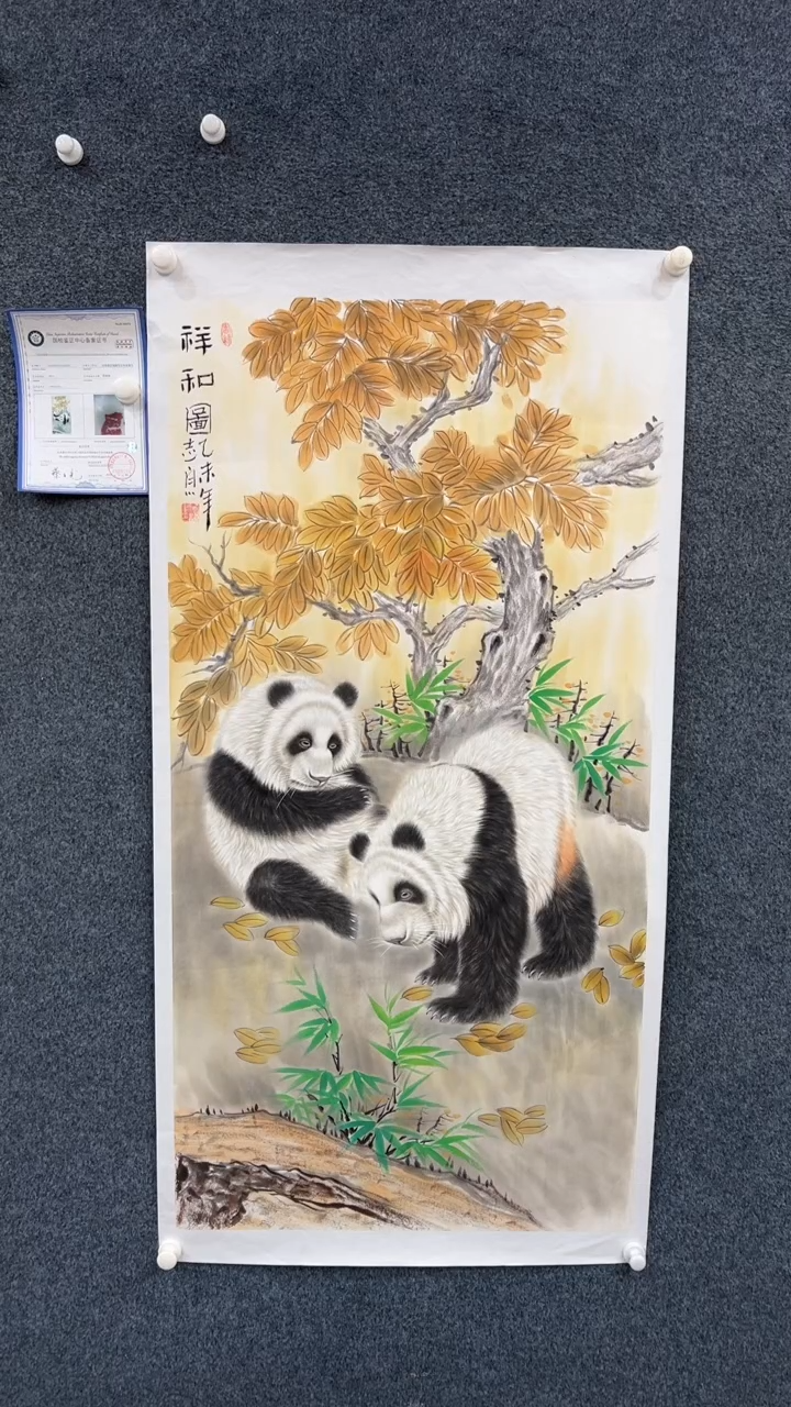 【闪购商品】国画2.15-郑志宗-四尺熊猫-63