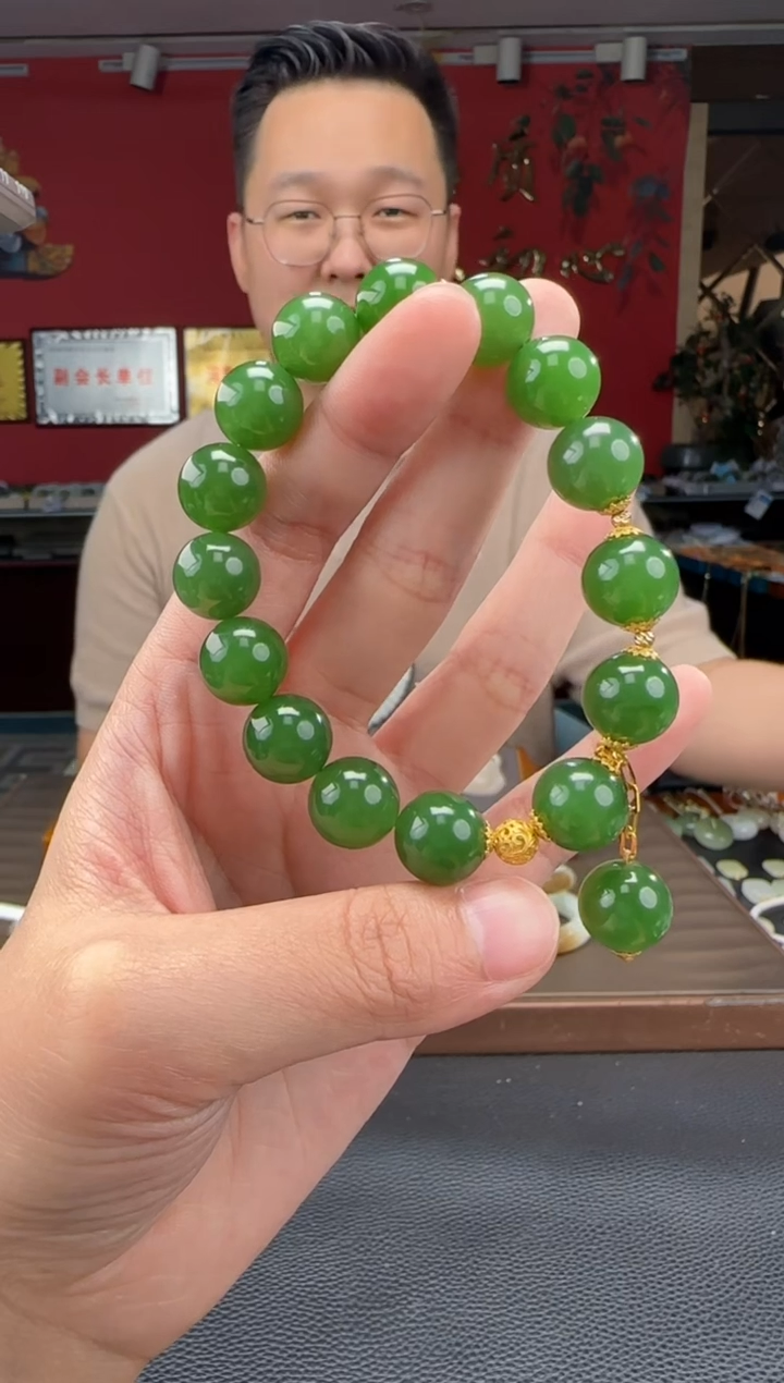 手串未镶嵌和田玉碧玉diy单圈手串