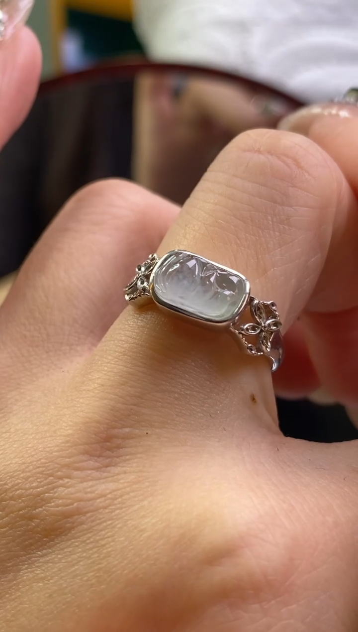 颈饰银S925镶嵌翡翠净货14992