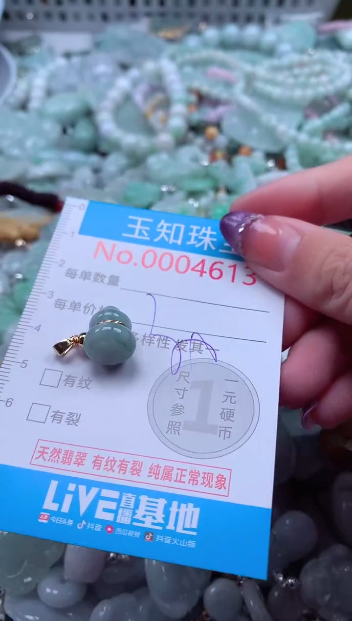 翡翠未镶嵌吊坠(不含链)4613