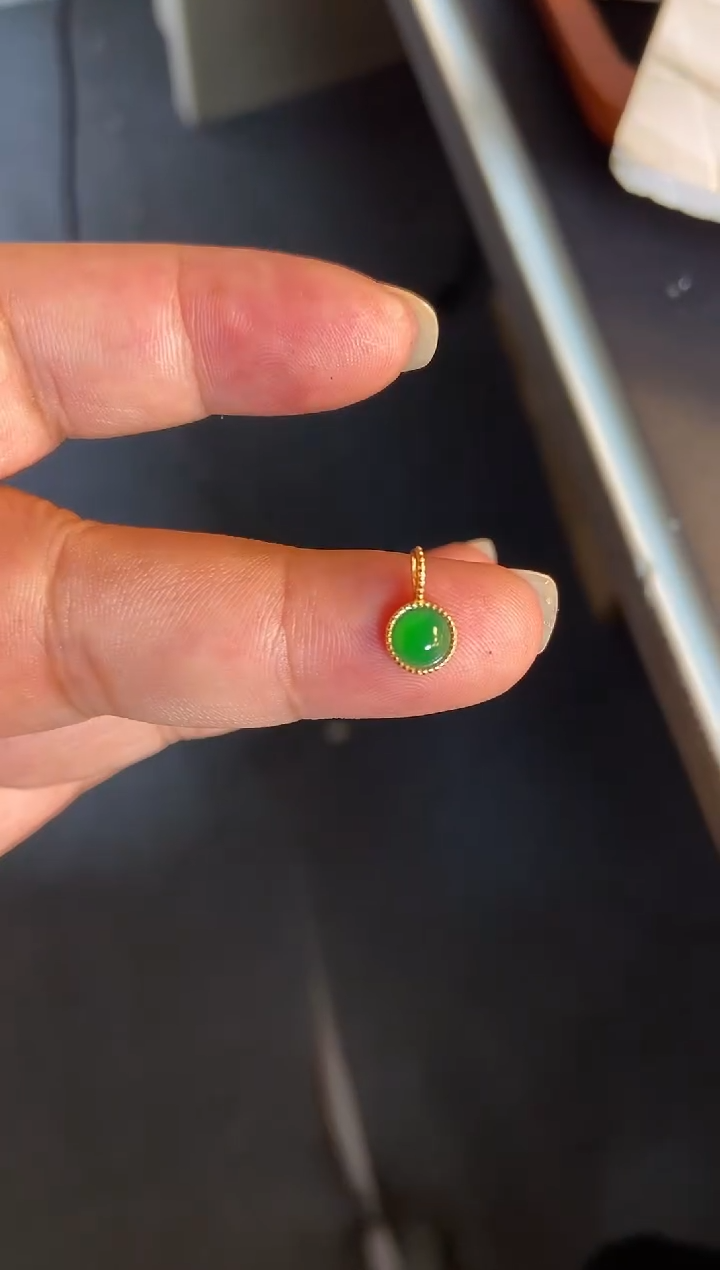 吊坠(不含链)银S925镶嵌翡翠1