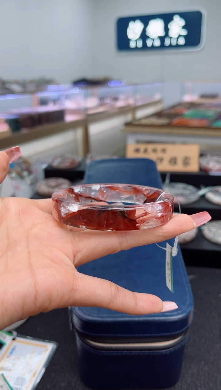 水晶手镯未镶嵌59圈口6J94007