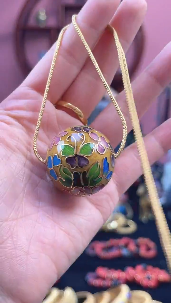 非遗 景泰蓝3.0大珠 金色