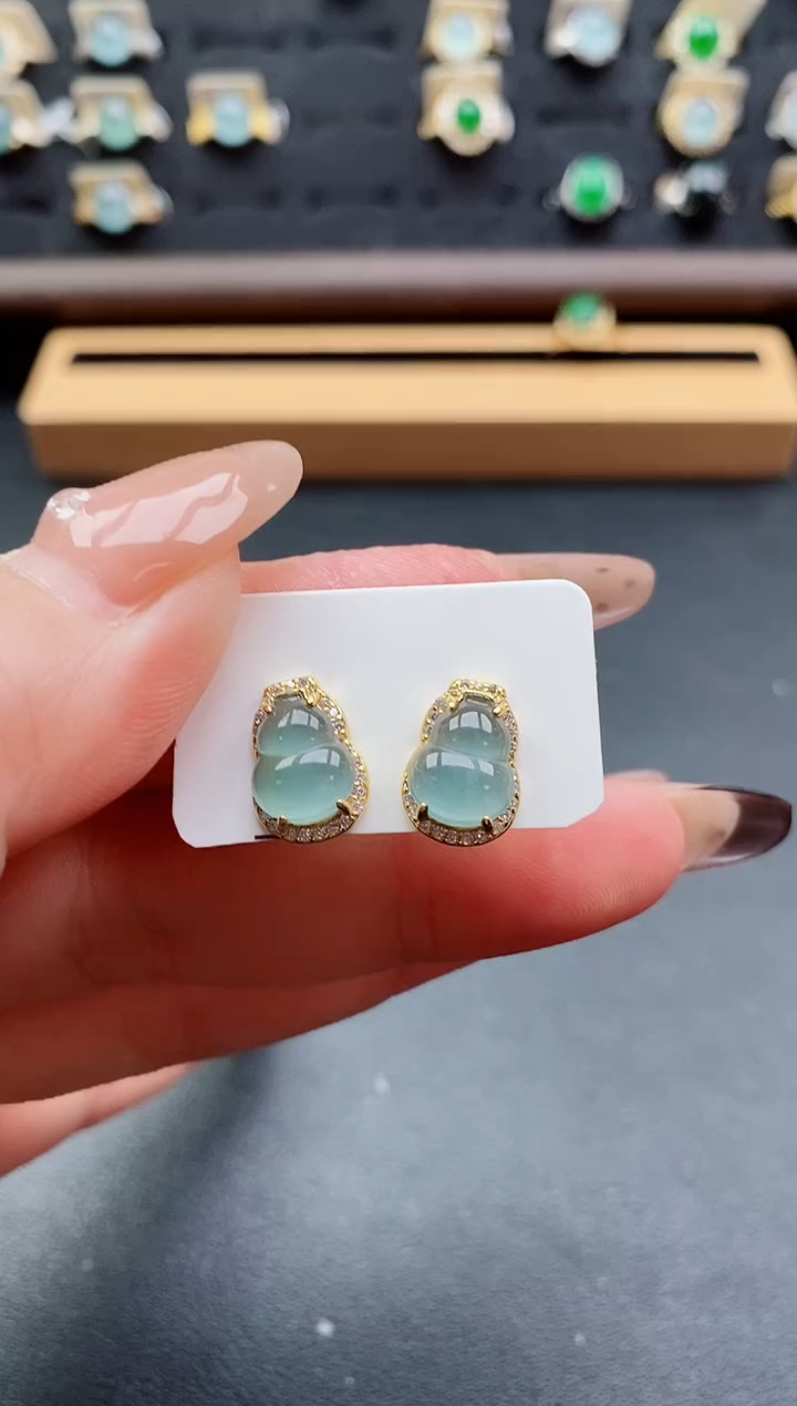 银S925镶嵌戒指翡翠1