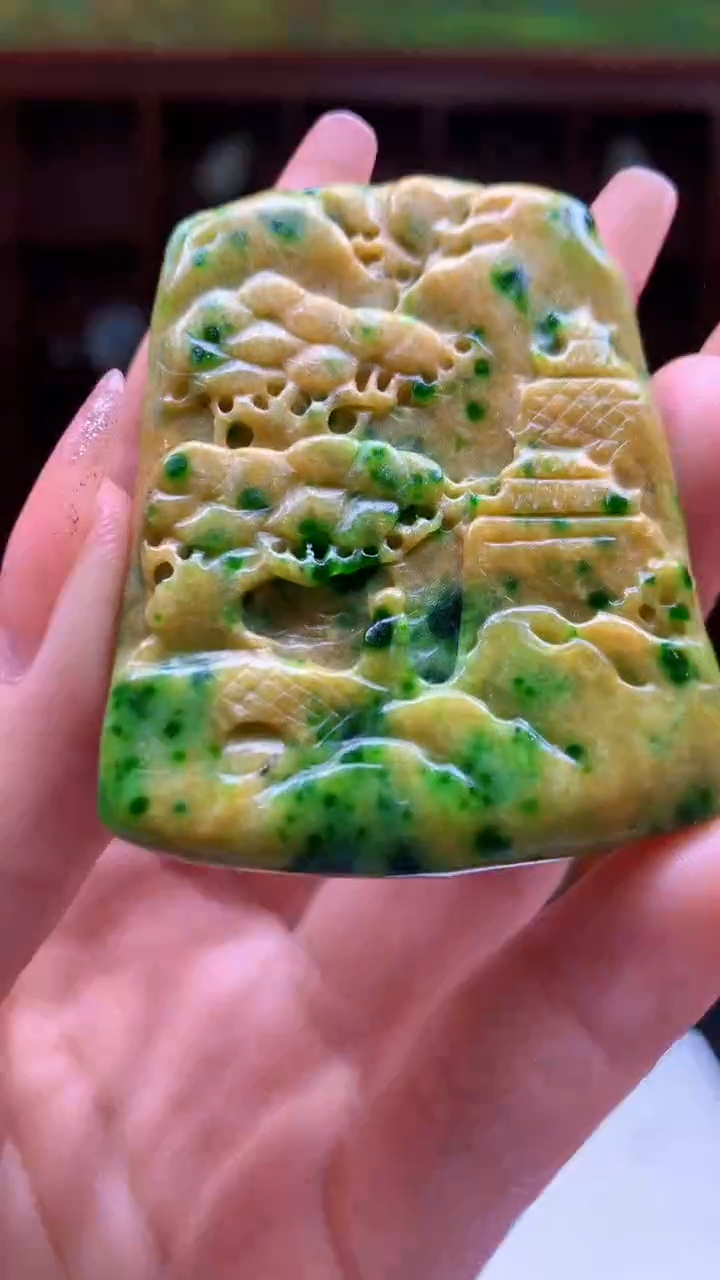 【闪购商品】定制翡翠未镶嵌1081ry-毛货挂件28