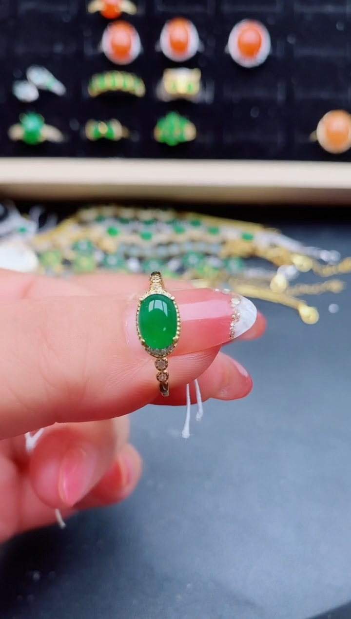 【闪购商品】翡翠戒指银S925镶嵌1212