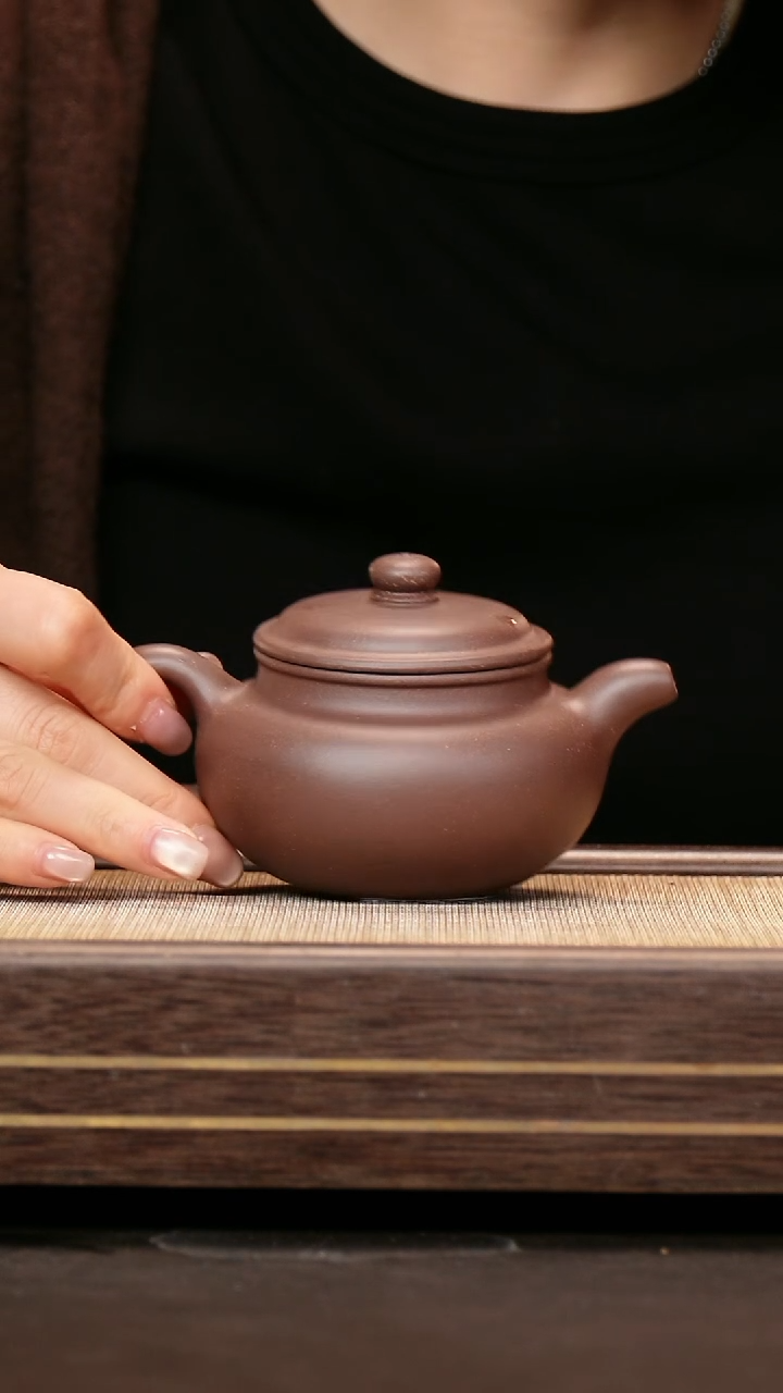 茶壶紫砂天青泥暗肝色 仿古