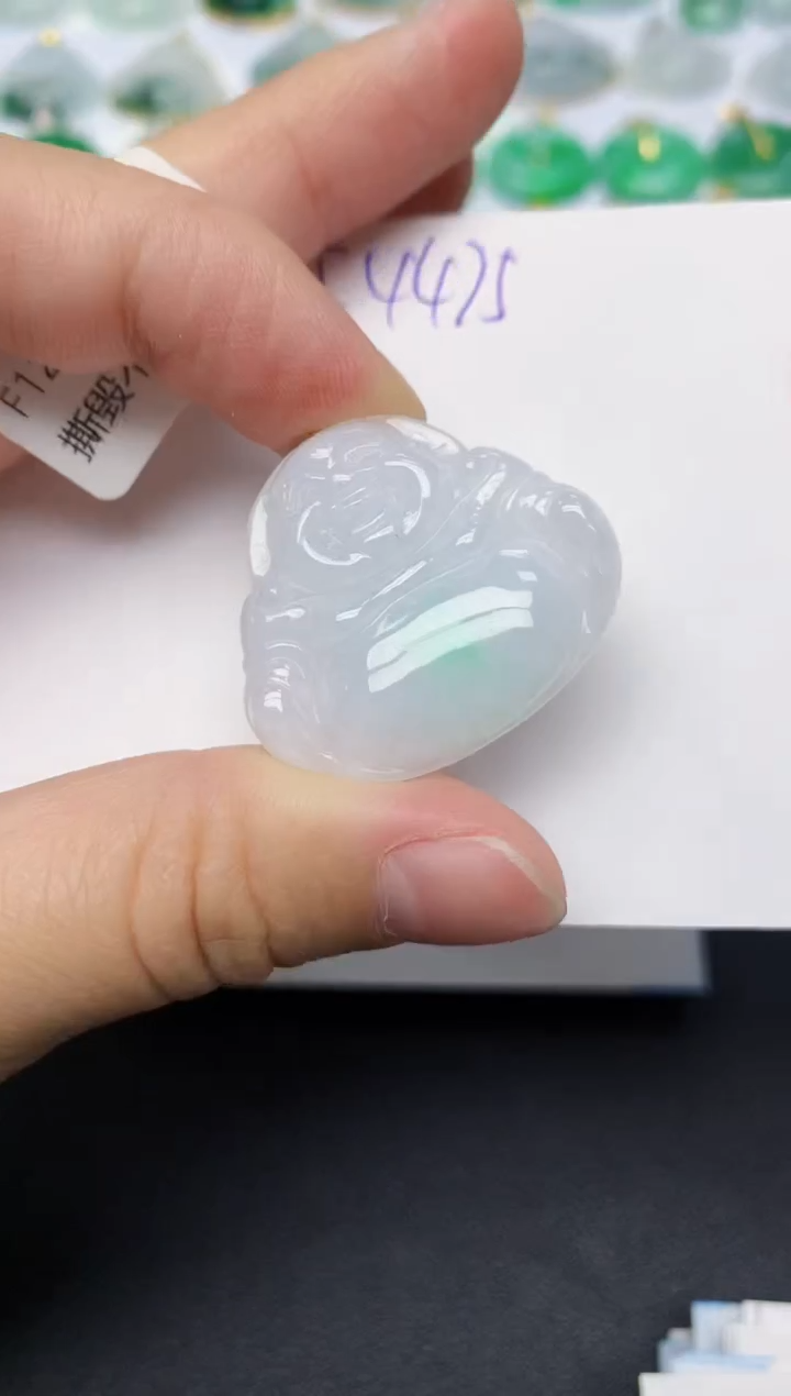 颈饰18K金镶嵌翡翠天然缅甸A货翡翠百元以上9元证书费自理