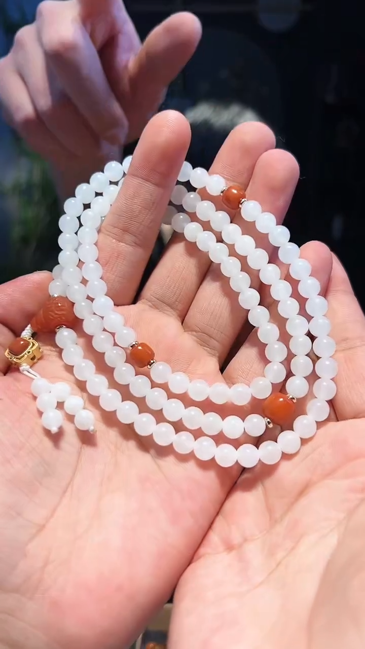 【闪购商品】和田玉手串未镶嵌7+精圆108