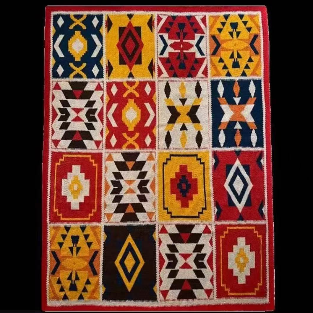 几何卧室地垫房间地毯入户进门脚垫浴室吸水防滑100*180cm