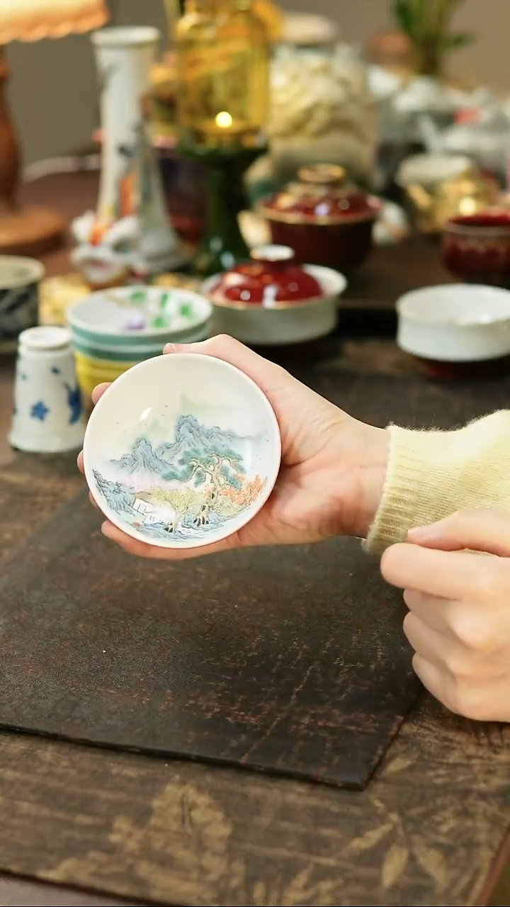 景德镇陶瓷杯碗柴烧多人
