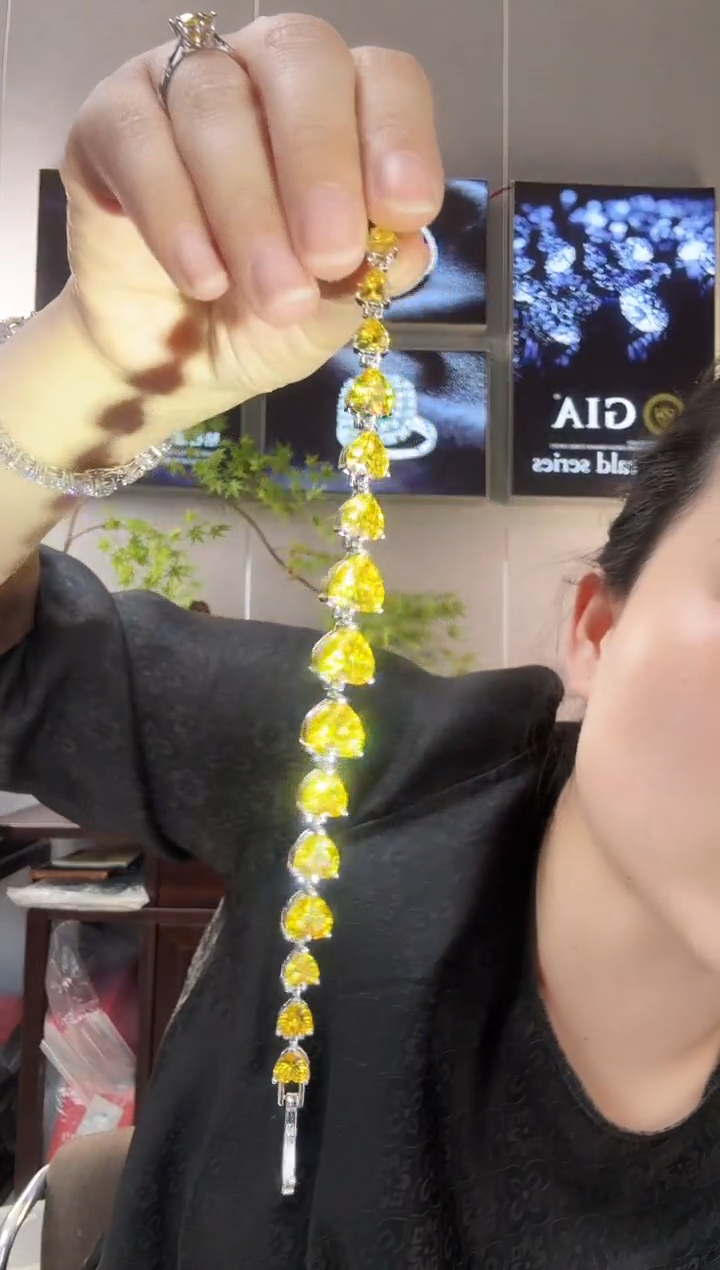 主播定制链接黄色款爱心手链