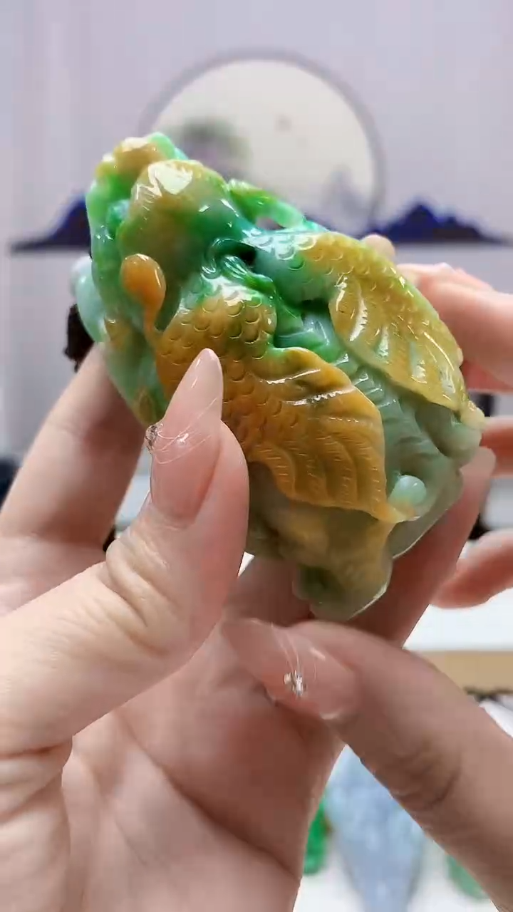 未镶嵌定制翡翠0405DD-毛货挂件86