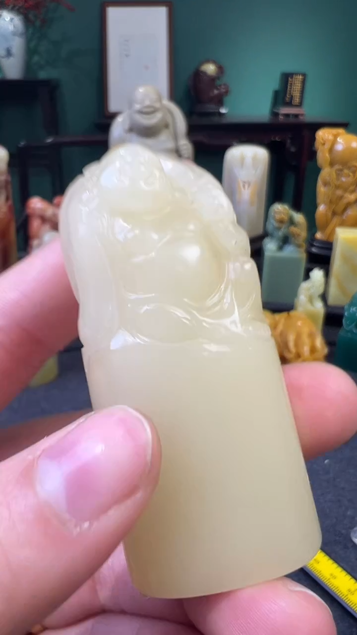 【闪购商品】寿山石白芙蓉弥勒佛印章