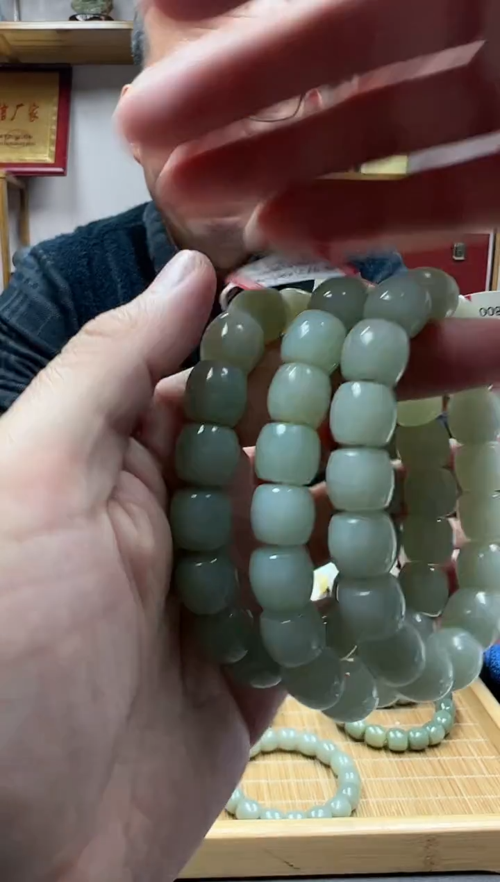 【闪购商品】和田玉手链未镶嵌12且末高青白多样性发货·拍一发一