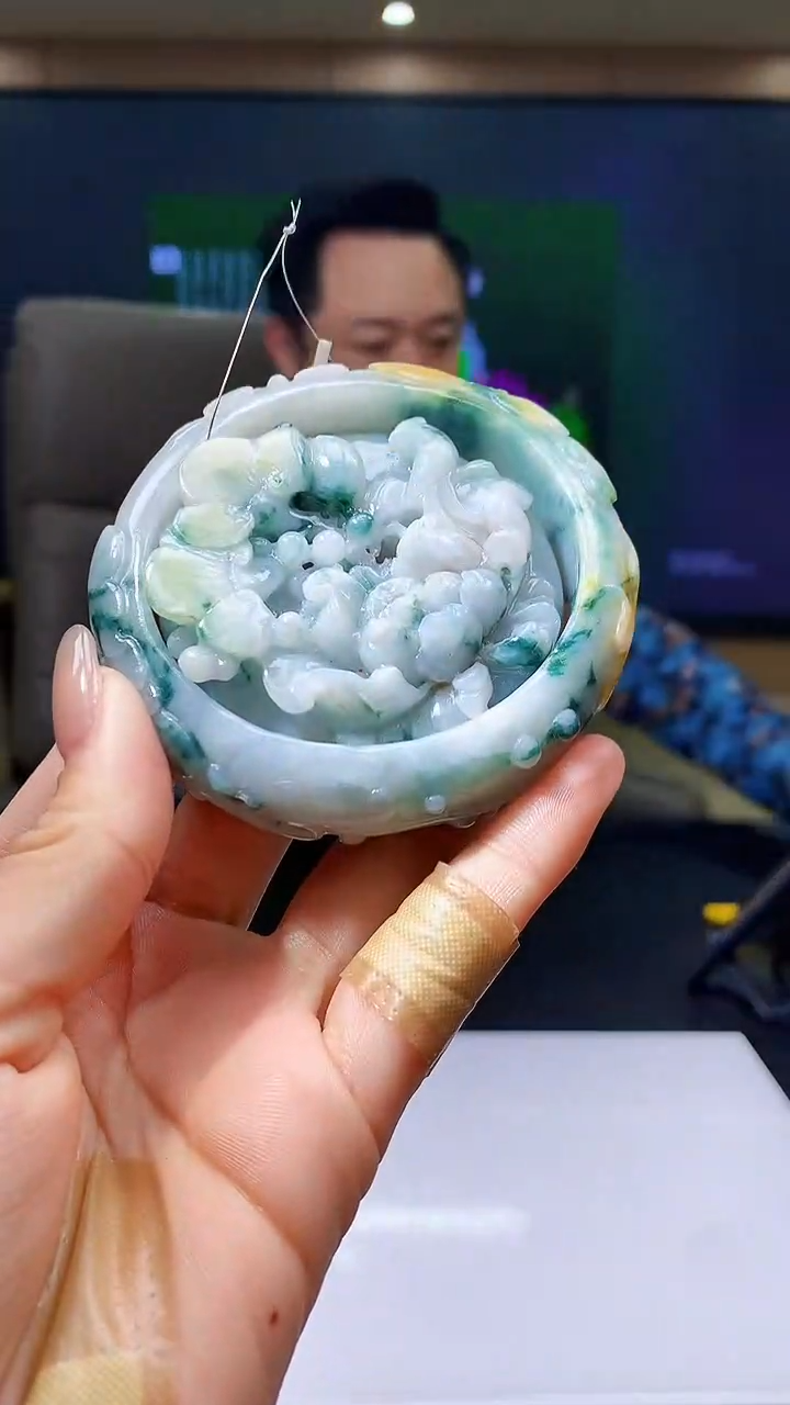 【闪购商品】定制翡翠未镶嵌1034hm-毛货挂件95