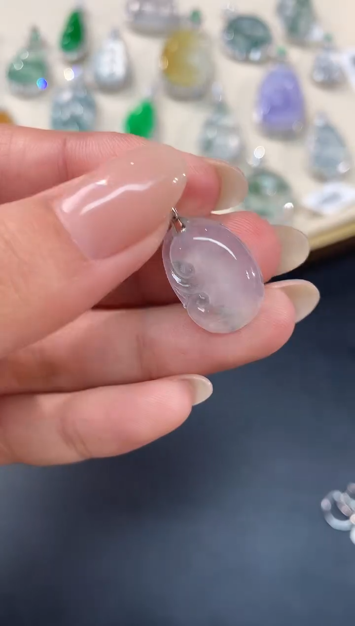 【闪购商品】翡翠吊坠(不含链)18K金镶嵌吊坠A289|1680