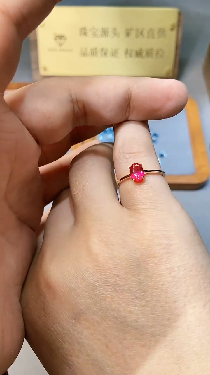 【闪购商品】红宝石戒指银S925镶嵌321