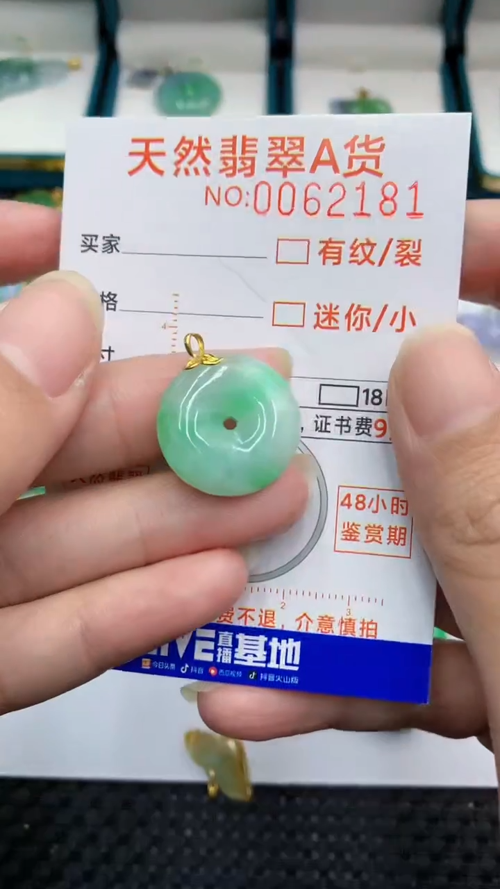 【闪购商品】翡翠颈饰18K金镶嵌            8