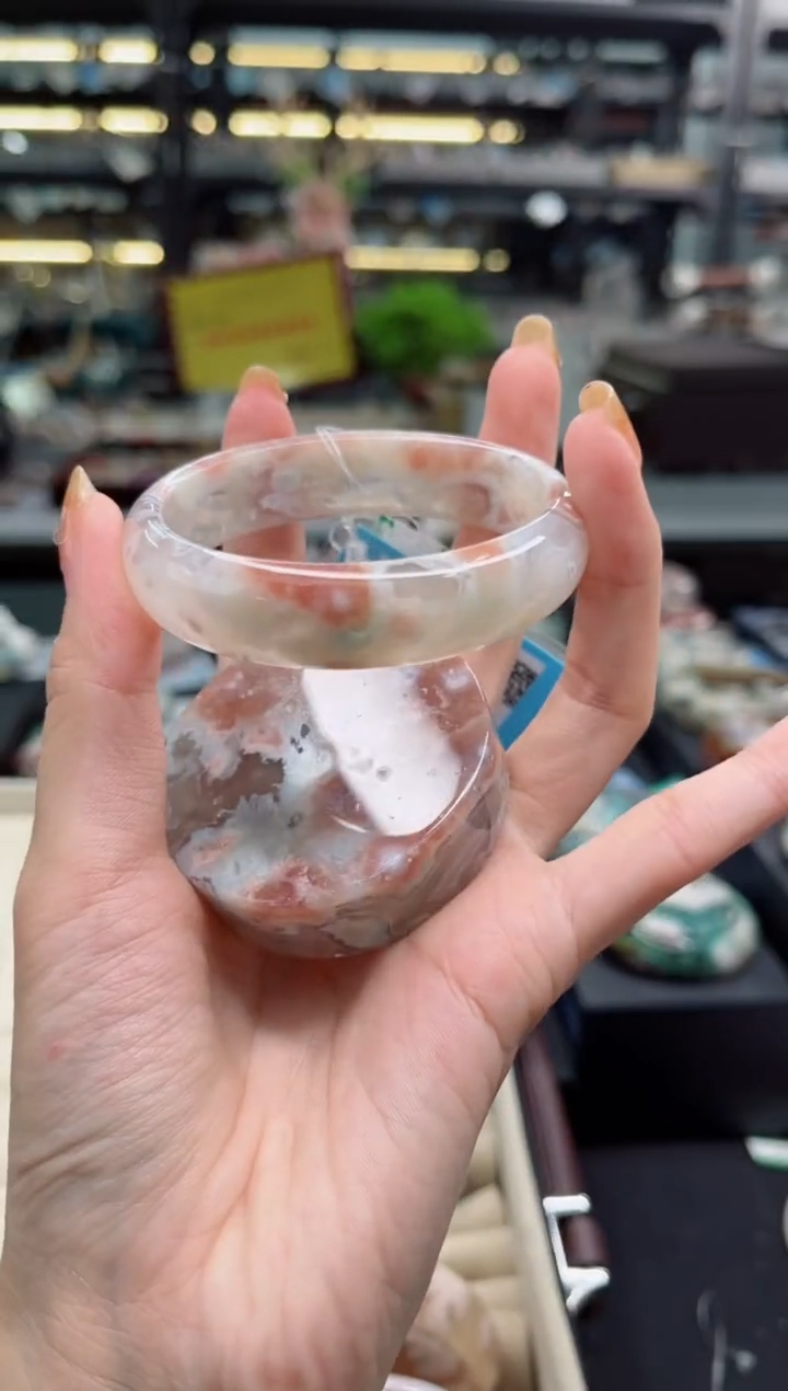 【闪购商品】石英质玉手镯未镶嵌56圈口（赠品镯心）6590539