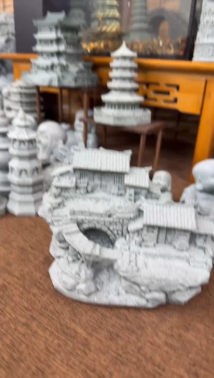 石材青砂石农家院带桥