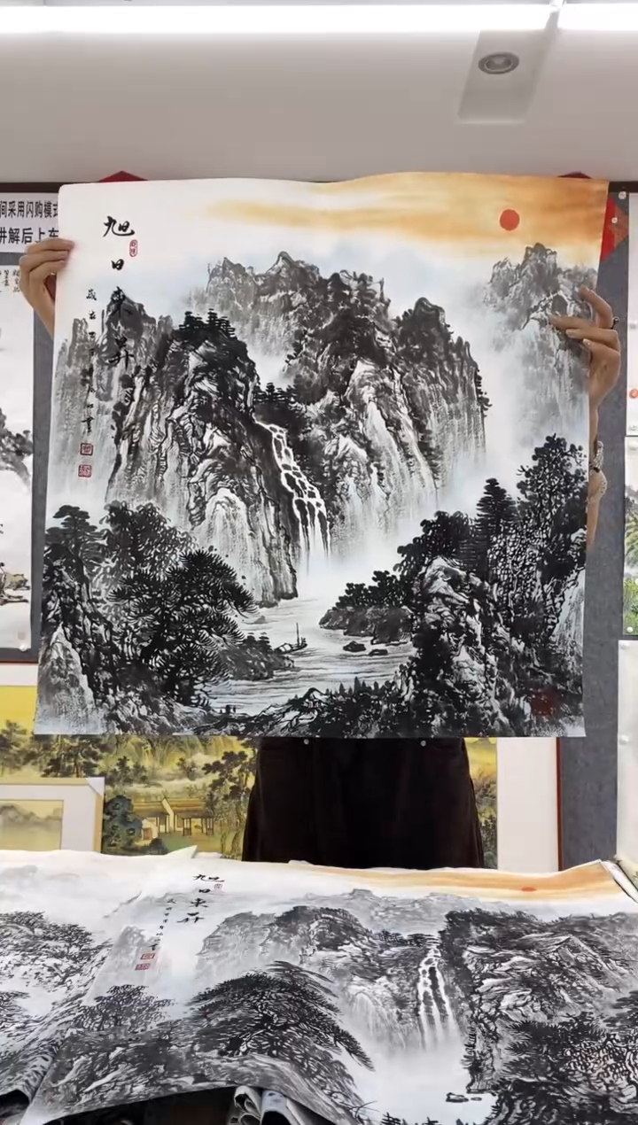 国画福利！沈泳江手绘 四尺斗方68*68cm