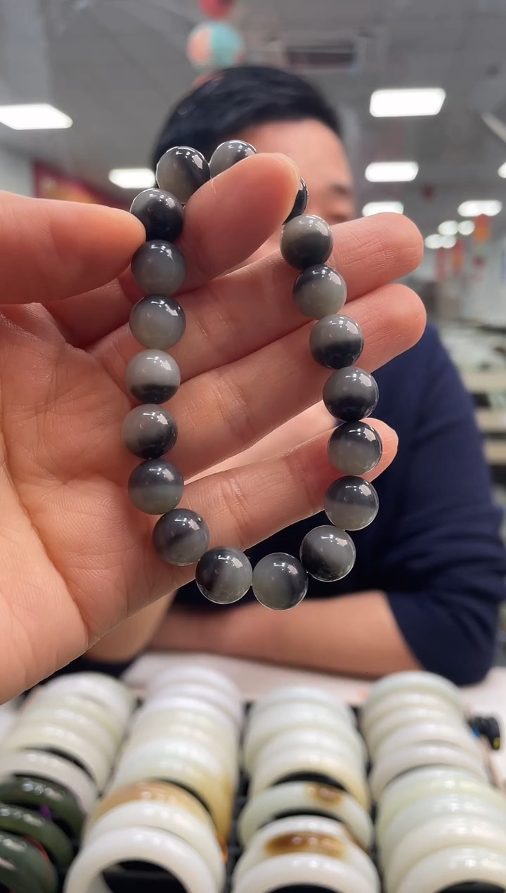 未镶嵌手链和田玉一线天聚宝盆卡10-9手串随机发一件