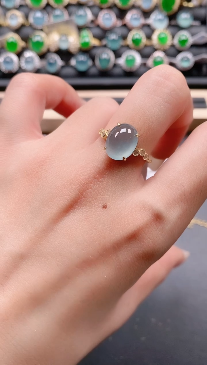 银S925镶嵌戒指翡翠11111