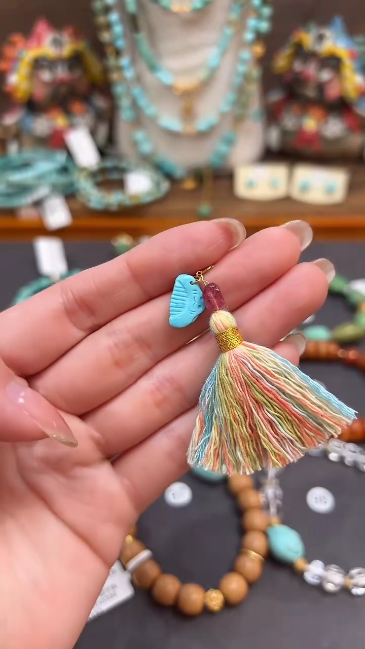 【闪购商品】绿松石18K金镶嵌提溜绿松石提溜