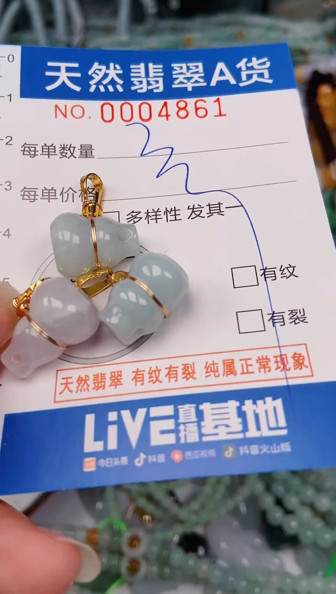 颈饰未镶嵌翡翠00004861