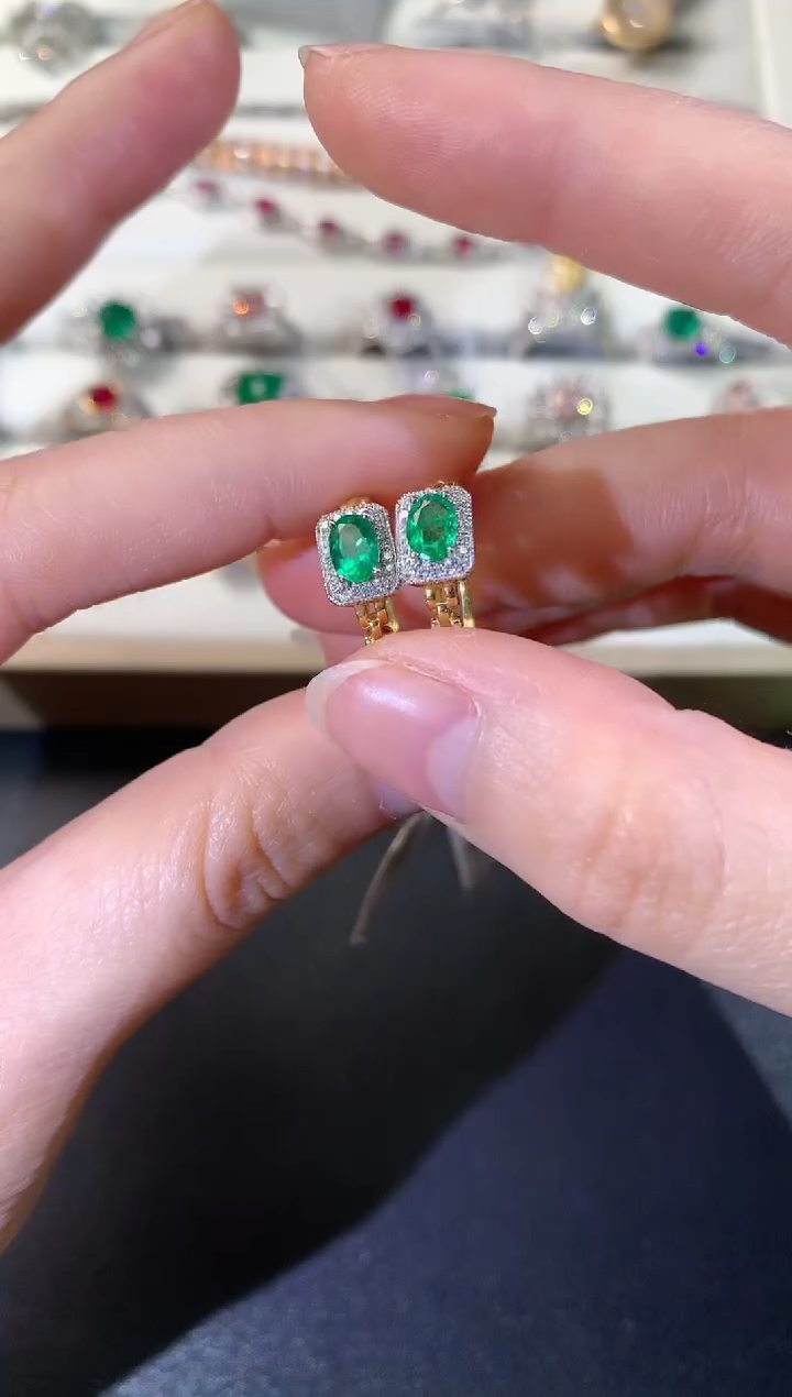 【闪购商品】祖母绿戒指18K金镶嵌多样性发其一R511|2380