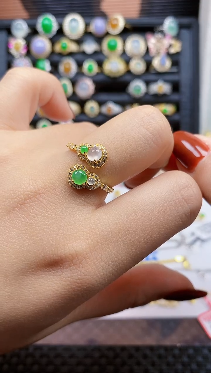 银S925镶嵌戒指翡翠27