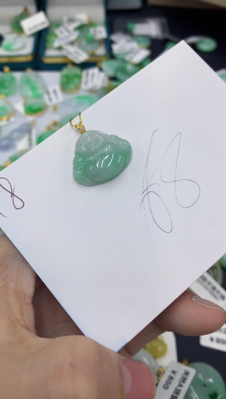 【闪购商品】翡翠颈饰18K金镶嵌1111111111