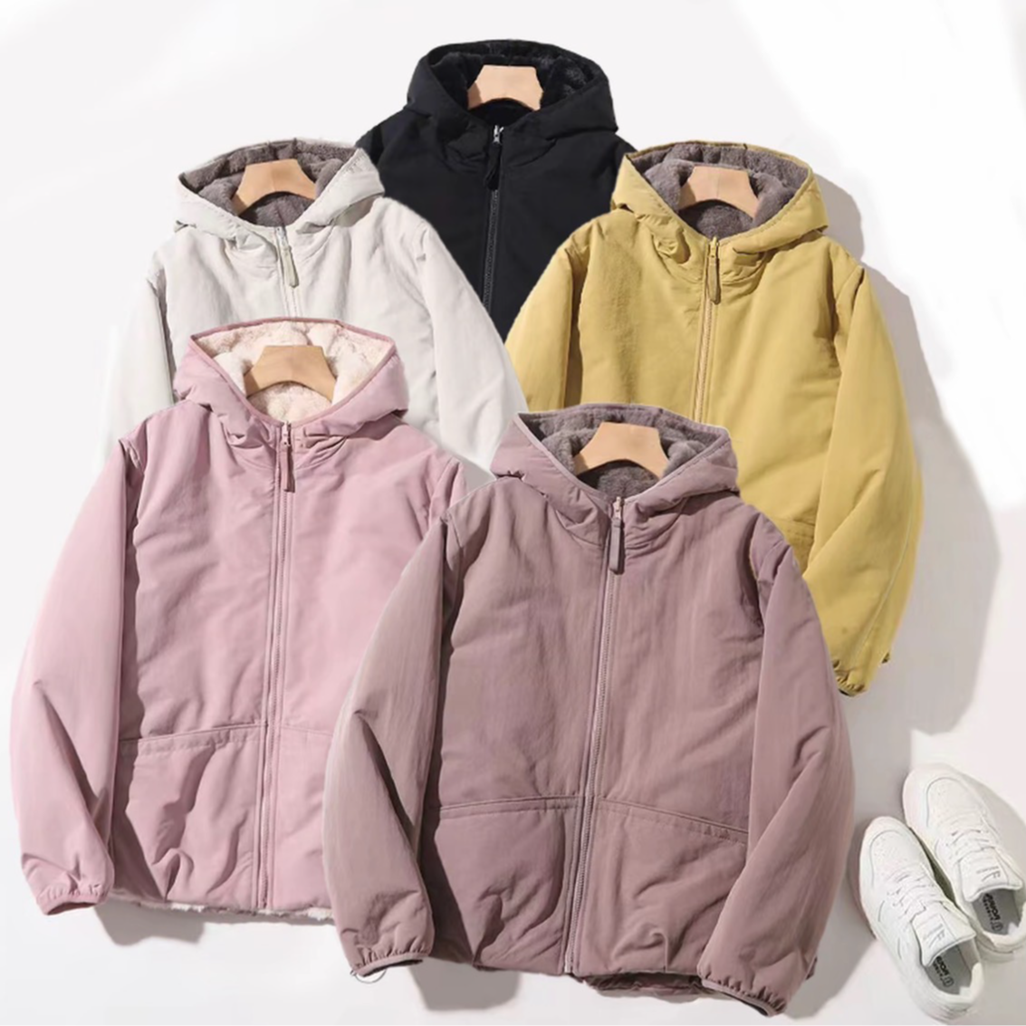 进阶暖阳！两面穿冬新款超保暖派克棉服防风宽松连帽厚外套#7701-1