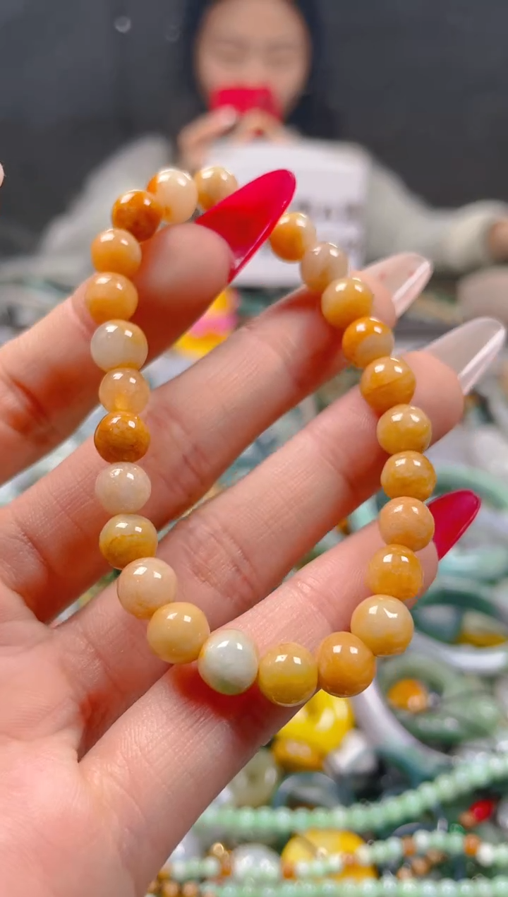 【闪购商品】翡翠颈饰未镶嵌6MM/G/翡翠A货一图一物