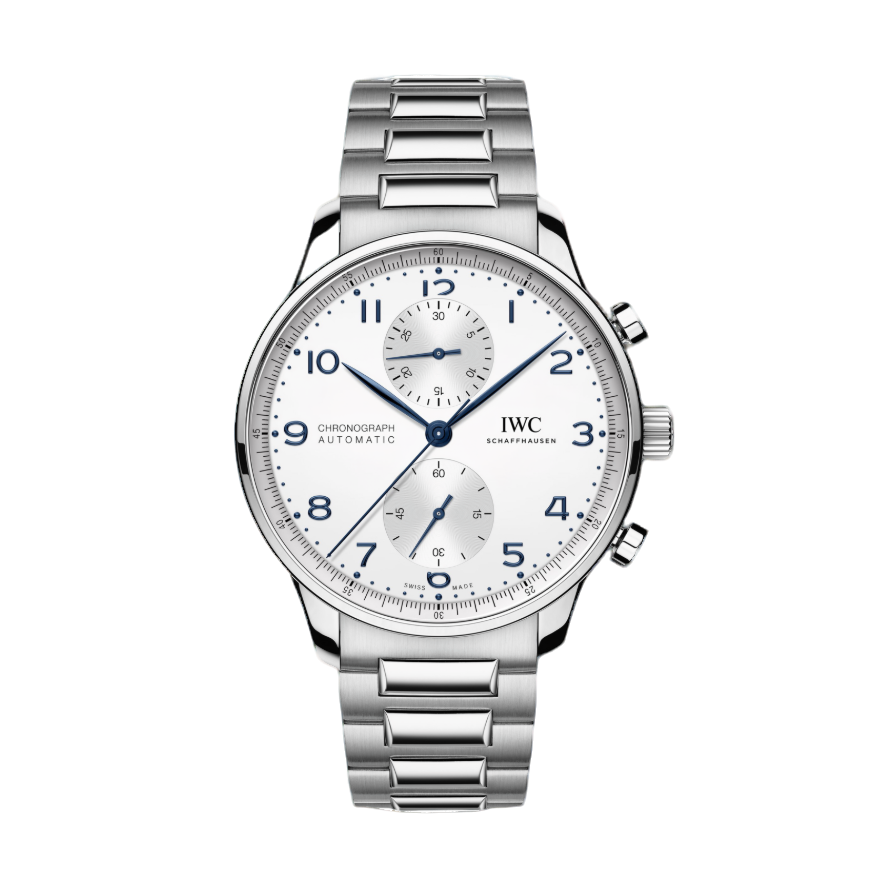 99新 IWC/万国 全套葡萄牙计时/蓝针钢带/IW371617/41mm/背透男表