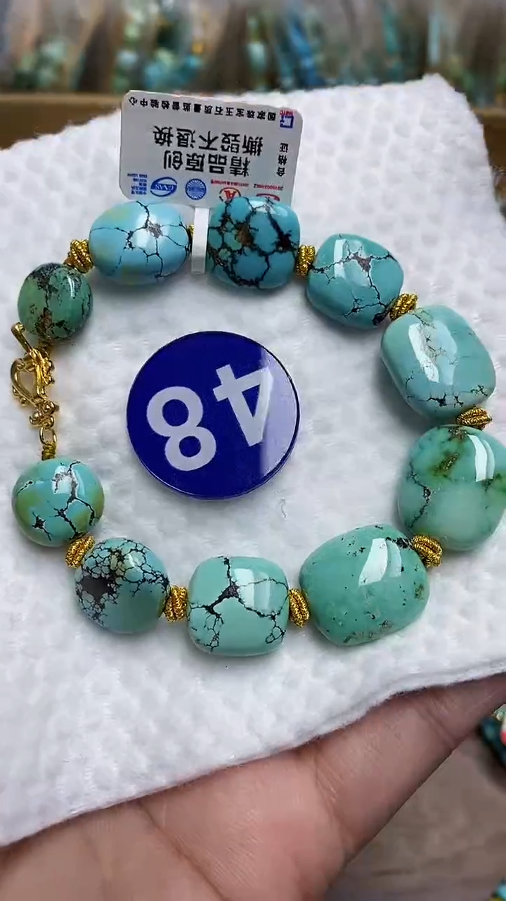 【闪购商品】绿松石手链银S925镶嵌48