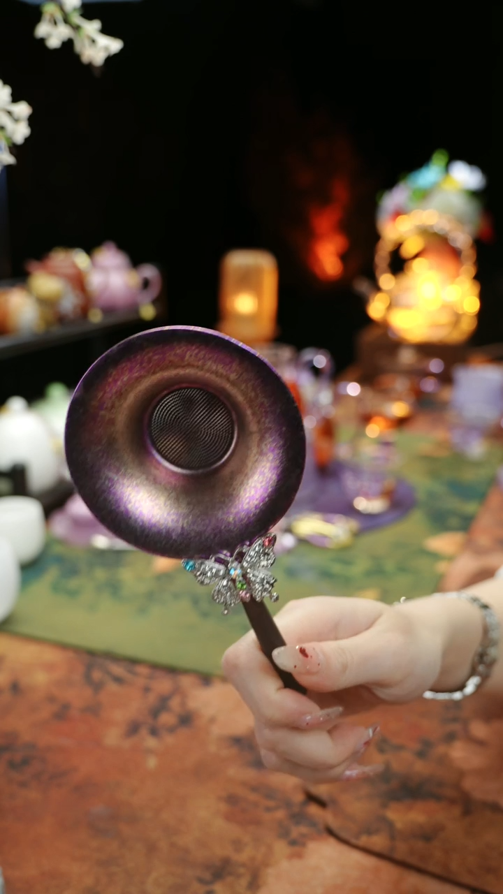 【闪购商品】紫色钛茶漏茶道配件