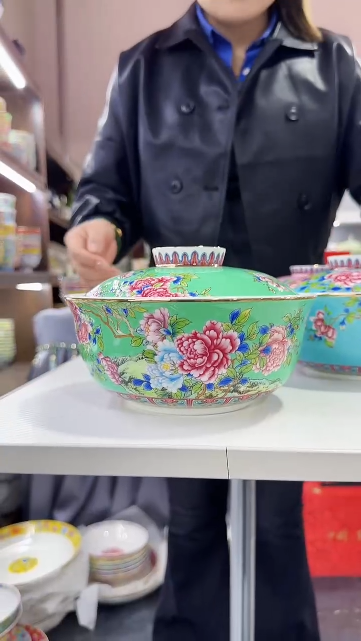 【闪购商品】瓷片7.5英寸【盖碗】1个景德镇陶瓷